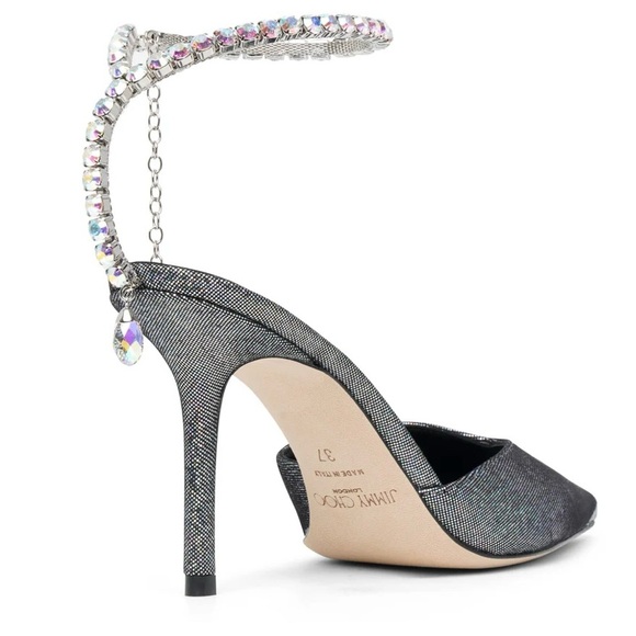 NIB Jimmy Choo Saeda 85 - Silver/Multicolor size 38 - Picture 11 of 15